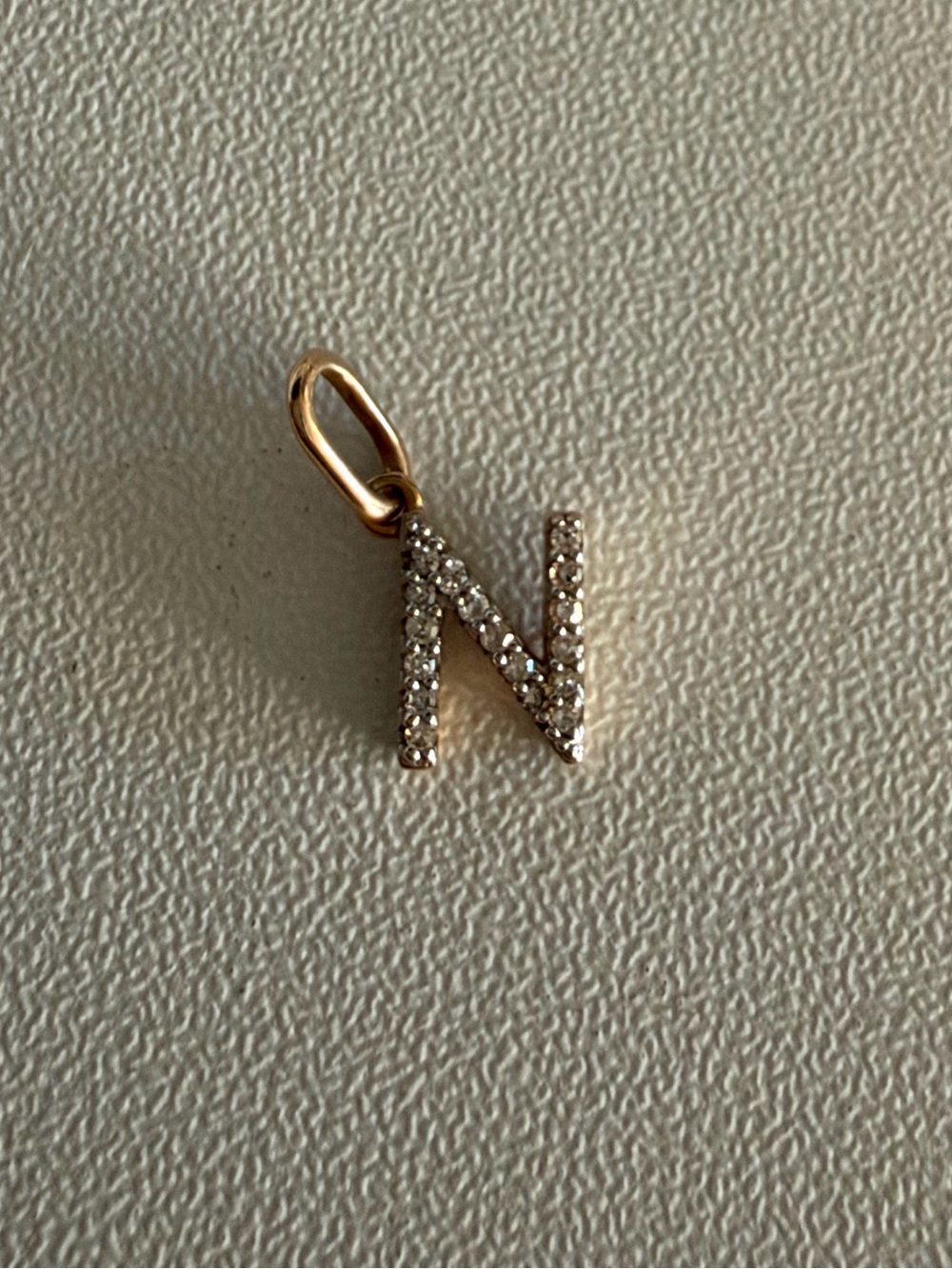Mejuri Diamond Letter Charm - N - Picture 2 of 3